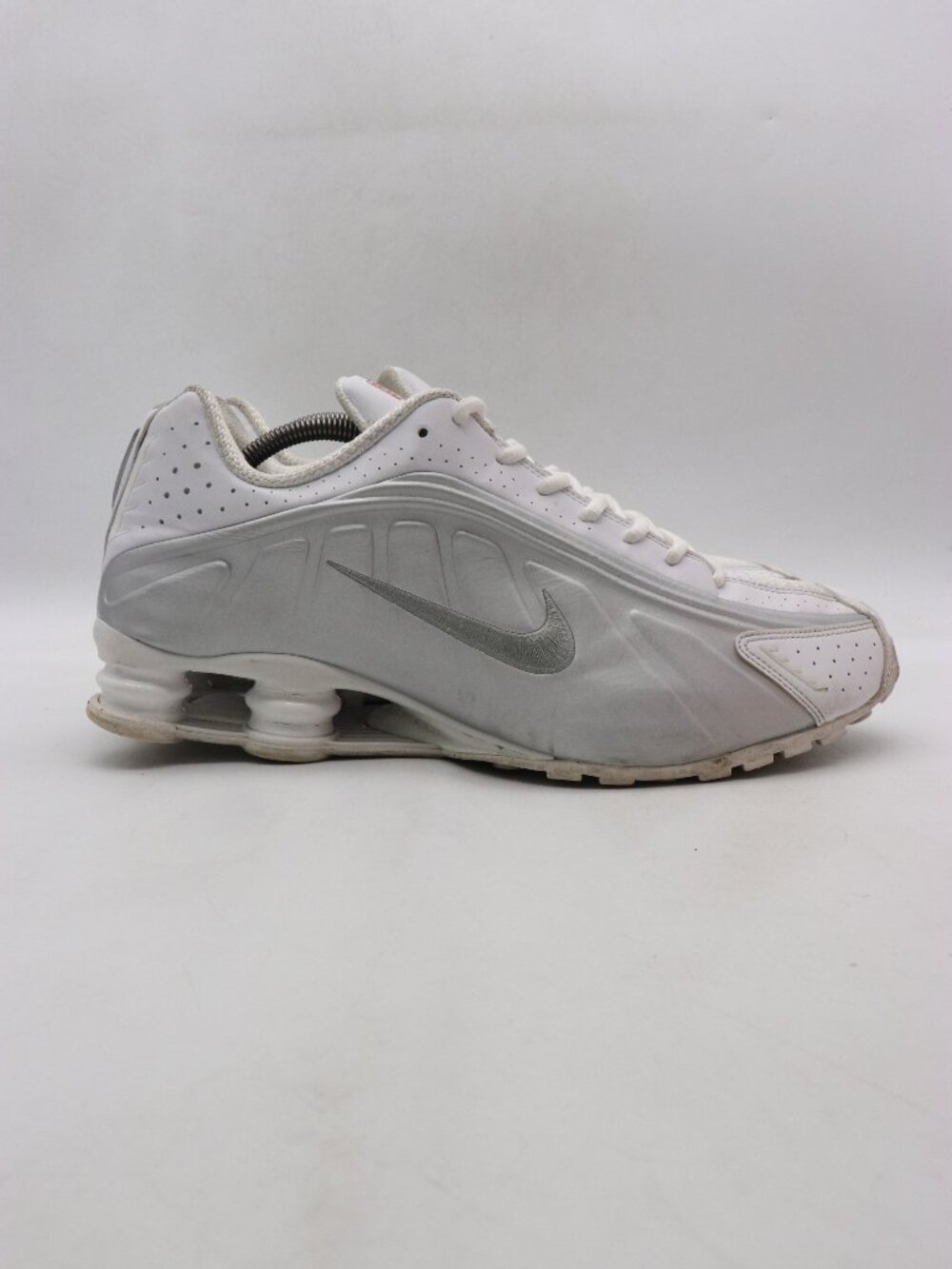 Nike Shox R4 White/Metallic Silver-White Men's Size 13 Sneakers Shoes HQ1988-101